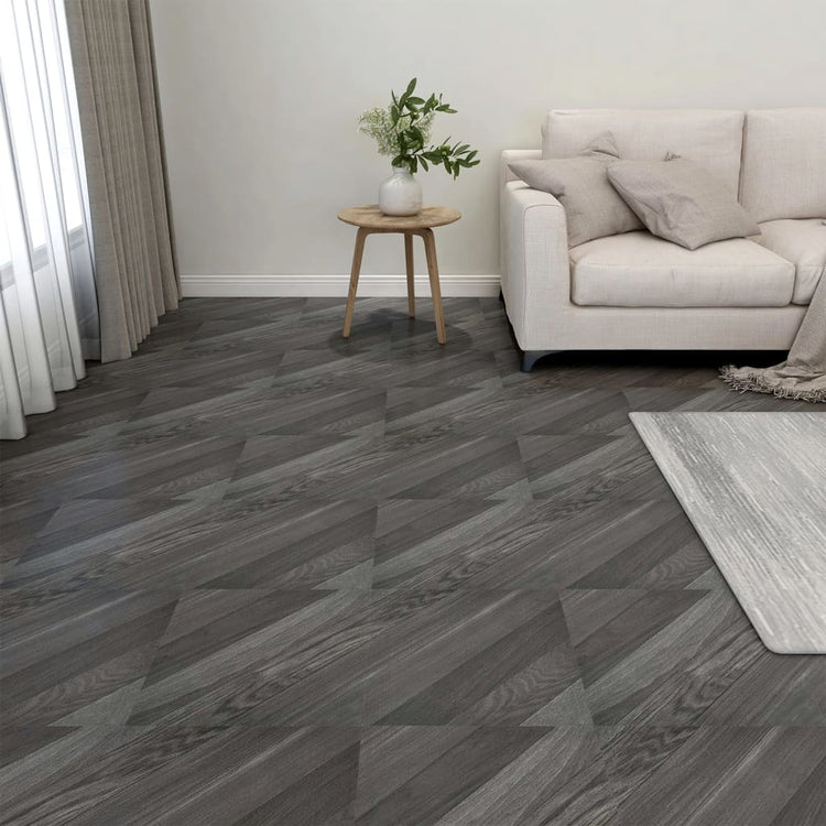 Planchers Vidaxl 20 ST auto-adhésif 1,86 m² en PVC gris rayé