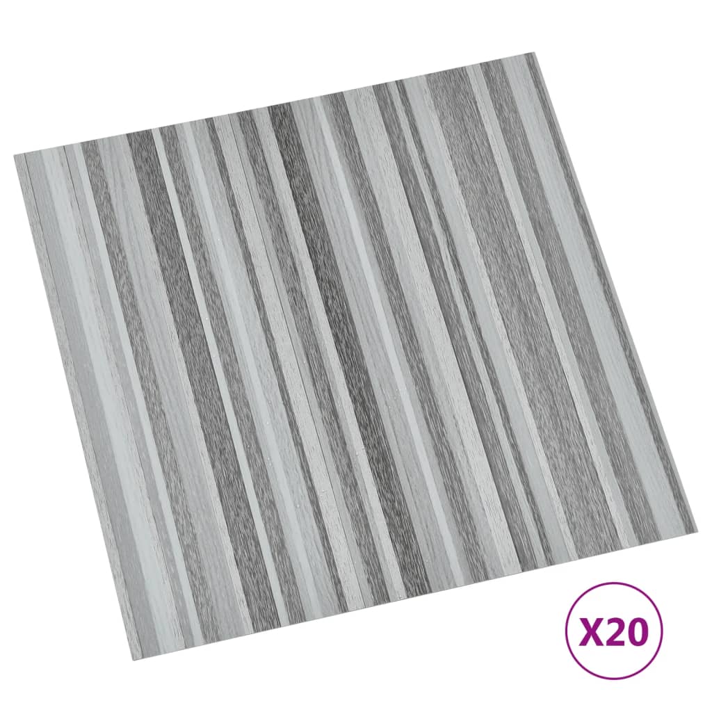 Planchers Vidaxl 20 ST auto-adhésif 1,86 m² en PVC gris clair