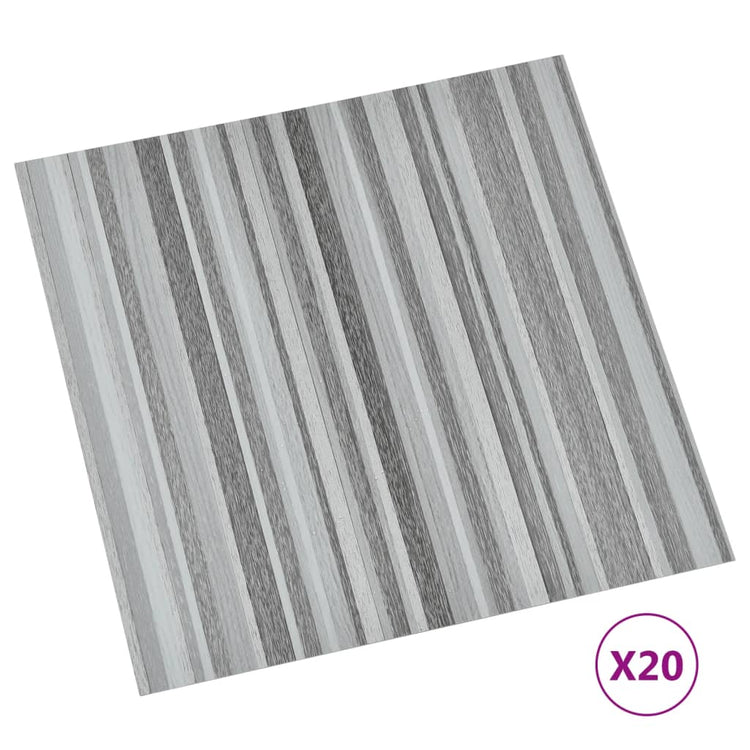 Planchers Vidaxl 20 ST auto-adhésif 1,86 m² en PVC gris clair