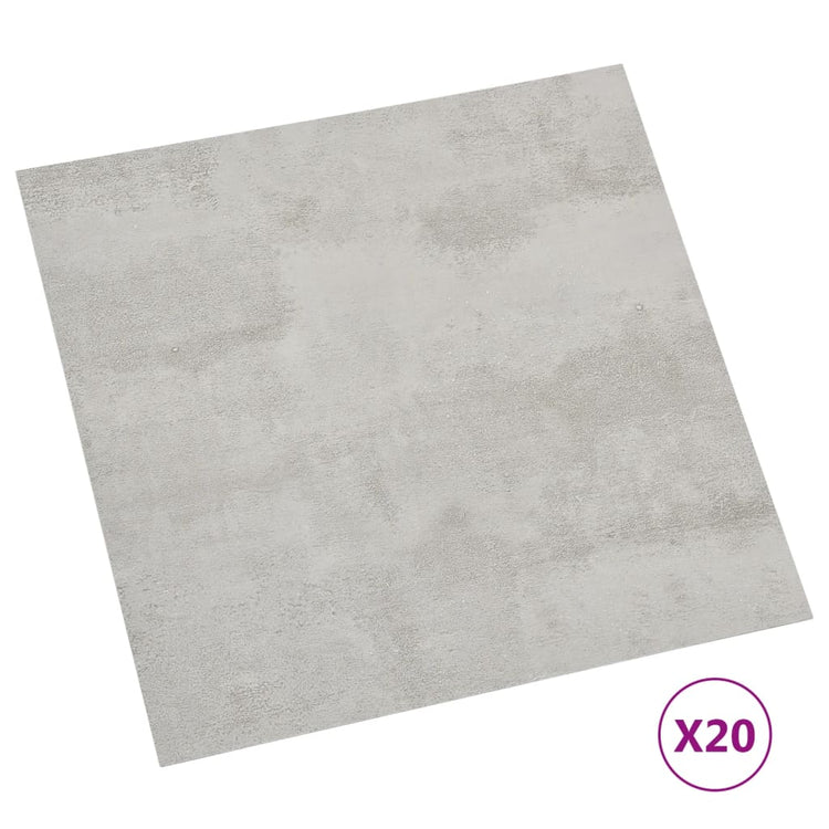 Planchers Vidaxl 20 ST auto-adhésif 1,86 m² en PVC gris clair