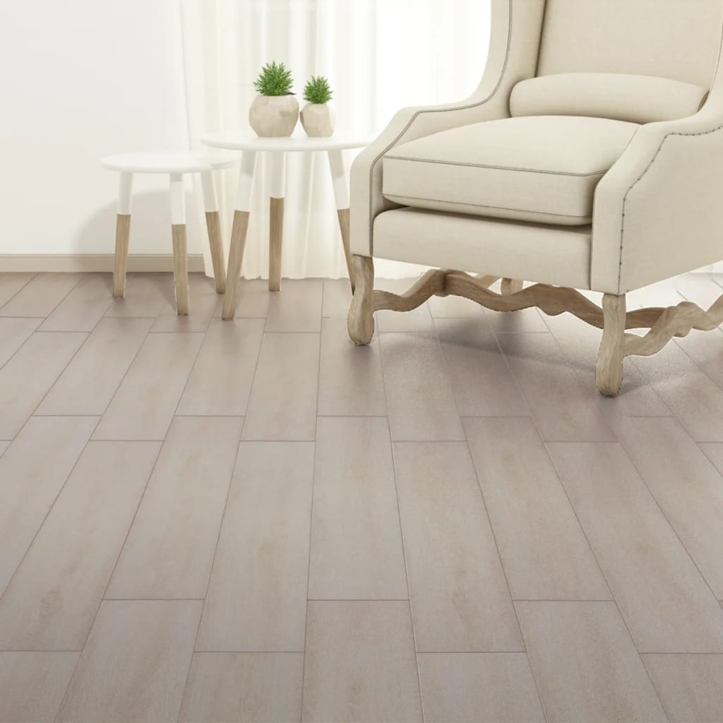 Vidaxl Floorboards auto-adhésif 5,21 m² 2 mm PVC Classic White Oak