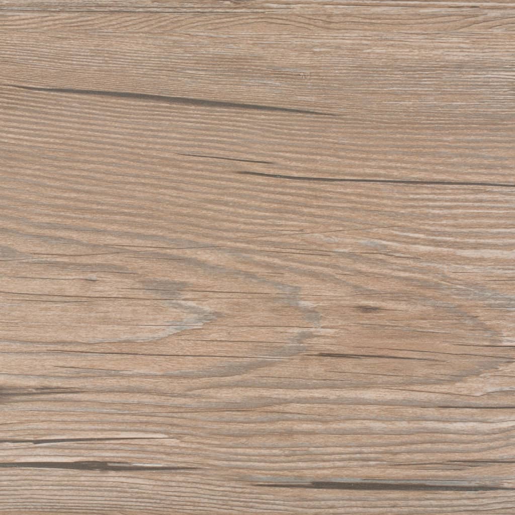 Boards de plancher vidaxl auto-adhésifs 5,21 m² 2 mm PVC Brown Oak