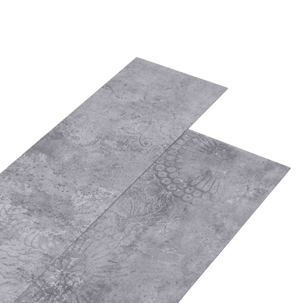Vidaxl Floorboards auto-adhésif 5,21 m² 2 mm de ciment PVC Gray