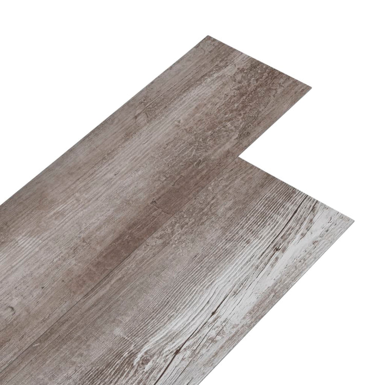 Planchers de plancher vidaxl auto-adhésif 5,21 m² 2 mm en PVC en bois marron en bois