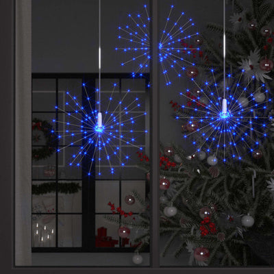 VidaXL lumières de Noël feux d'artifice 140 LED blanc froid extérieur 20 cm
