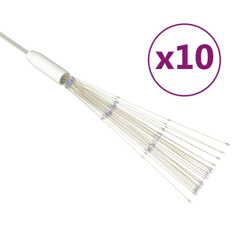 Vidaxl 10 st de Noël d'éclairage de Noël 1400 LEDS OUTDOOR 20 cm bleu