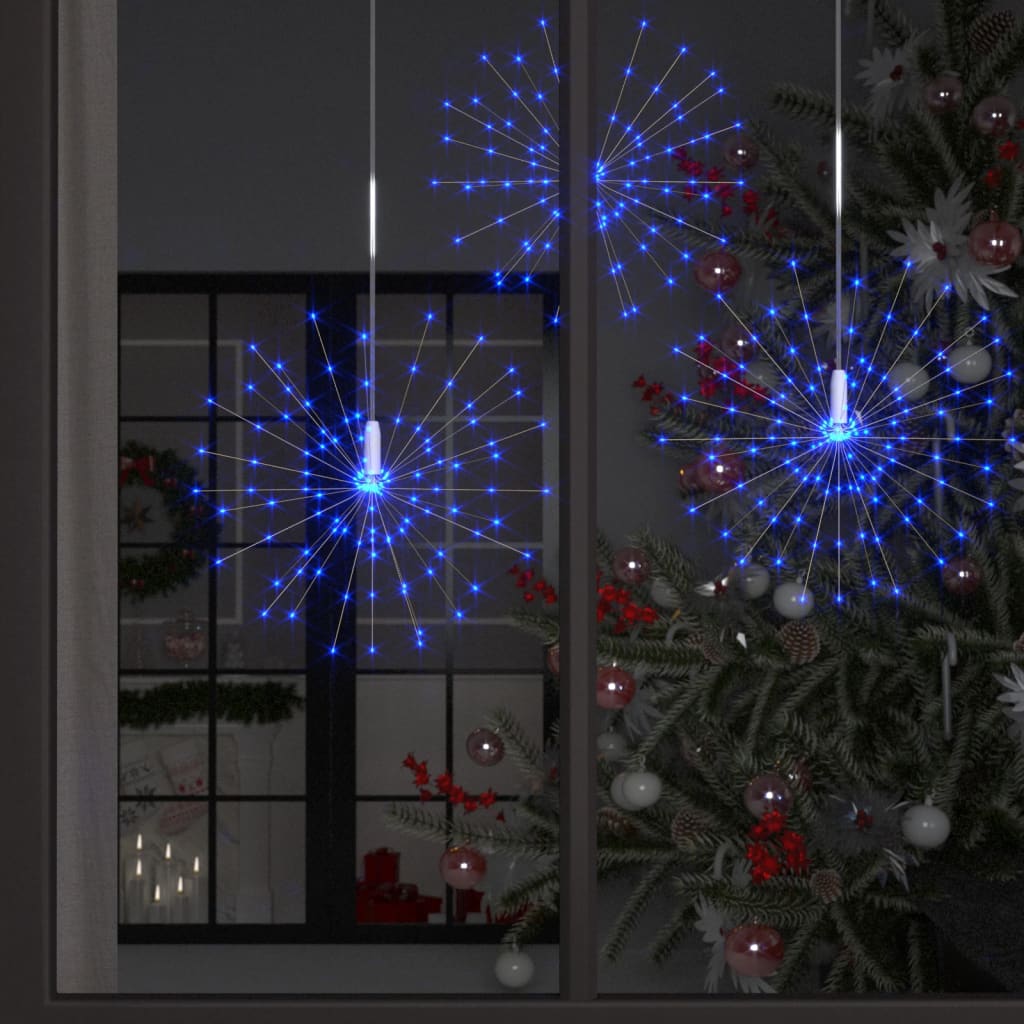 Vidaxl 10 st de Noël d'éclairage de Noël 1400 LEDS OUTDOOR 20 cm bleu