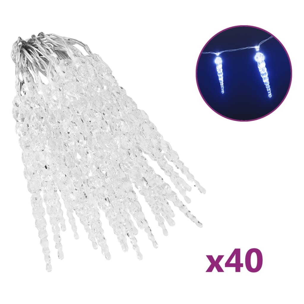 Vidaxl Christmas Lighting IjSpegel avec 40 LEDS Bleu acrylique