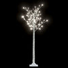 Saule d'arbre de Noël Vidaxl avec 140 LED blancs à l'intérieur et à l'extérieur 1,5 m
