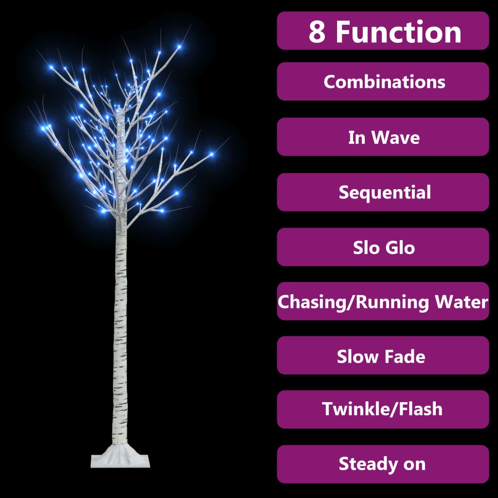 Saule d'arbre de Noël Vidaxl avec 140 LED bleus à l'intérieur et à l'extérieur 1,5 m