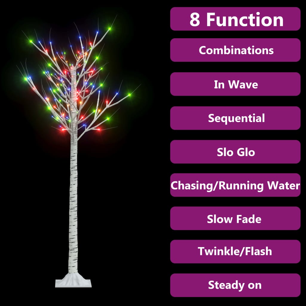 Vidaxl willow arbre de Noël 140 LED multi-colorants à l'intérieur et à l'extérieur 1,5 m
