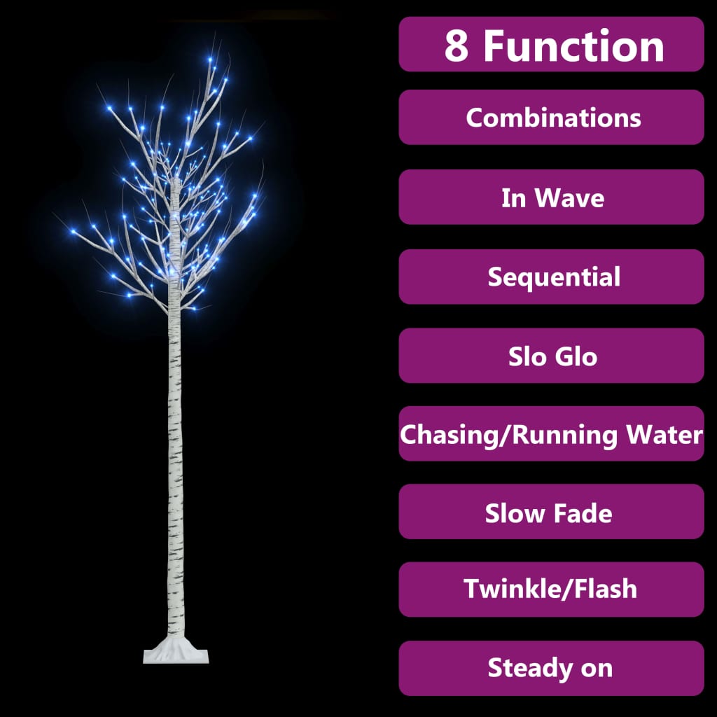 Saule de l'arbre de Noël Vidaxl avec 180 LED bleues à l'intérieur et à l'extérieur 1,8 m