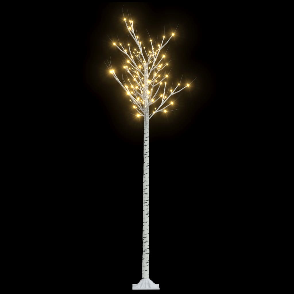 Saule d'arbre de Noël Vidaxl avec 200 LED blancs chauds à l'intérieur et à l'extérieur 2,2 m