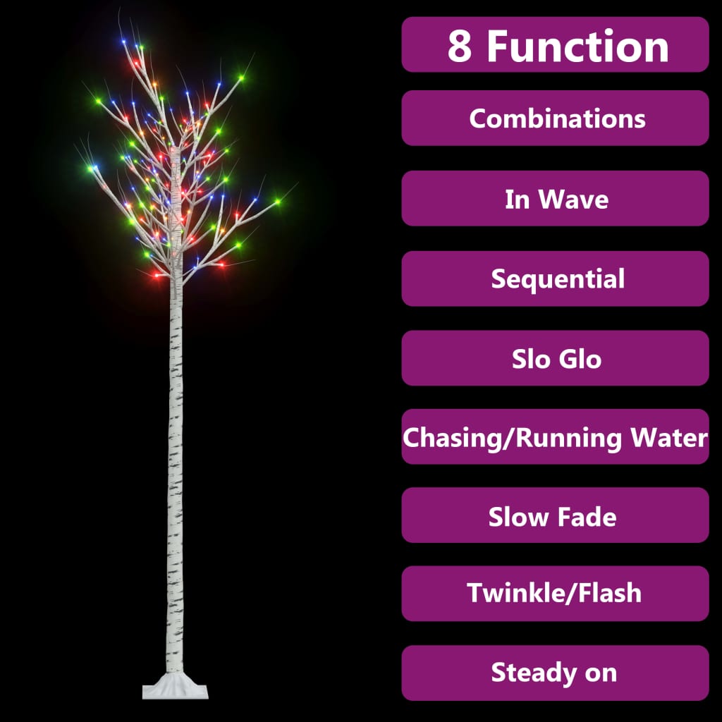 Vidaxl Christmas Trele Willow 200 LED multi-colorants à l'intérieur et à l'extérieur 2,2 m