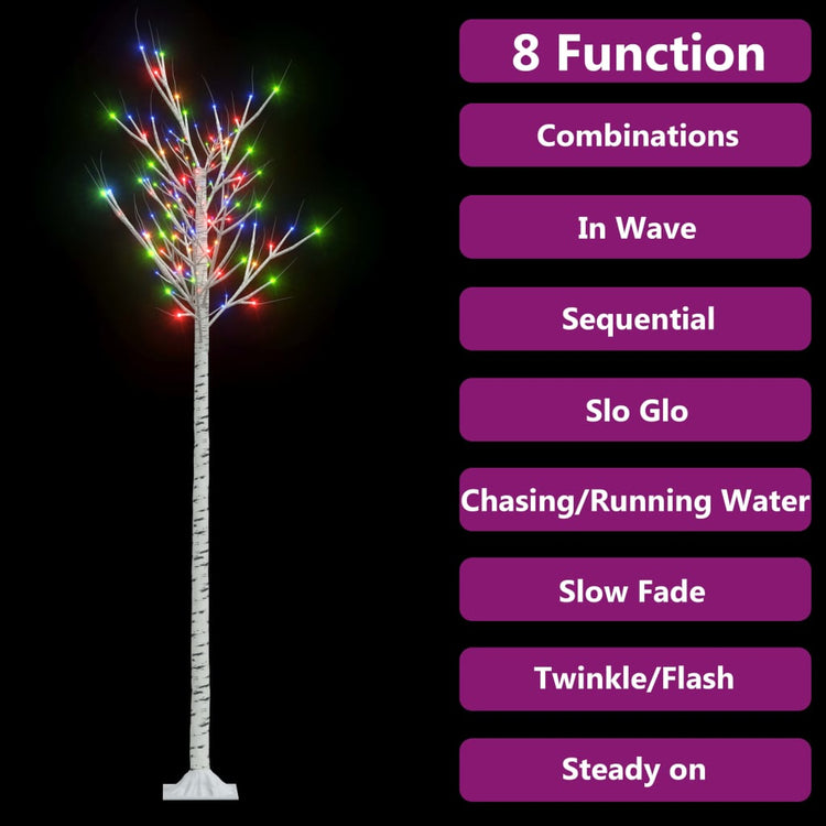 Vidaxl Christmas Trele Willow 200 LED multi-colorants à l'intérieur et à l'extérieur 2,2 m