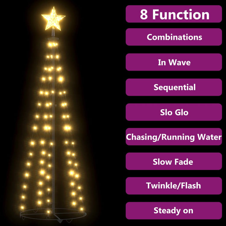 Vidaxl kegelkerstboom 70 LED-BLAIS DE CHAUDS 50x120 cm