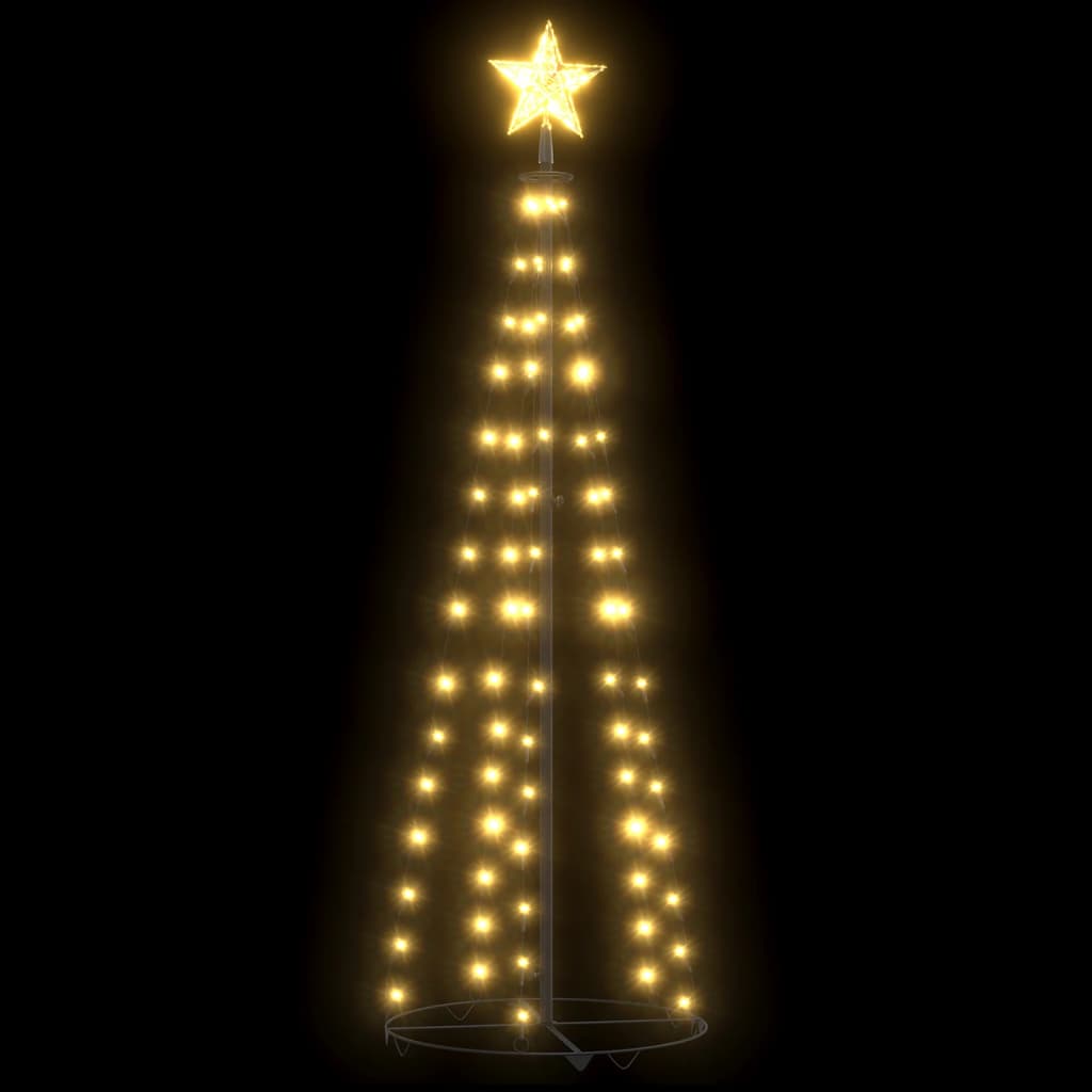 Vidaxl kegelkerstboom 84 LEDS chauds-blancs 50x150 cm