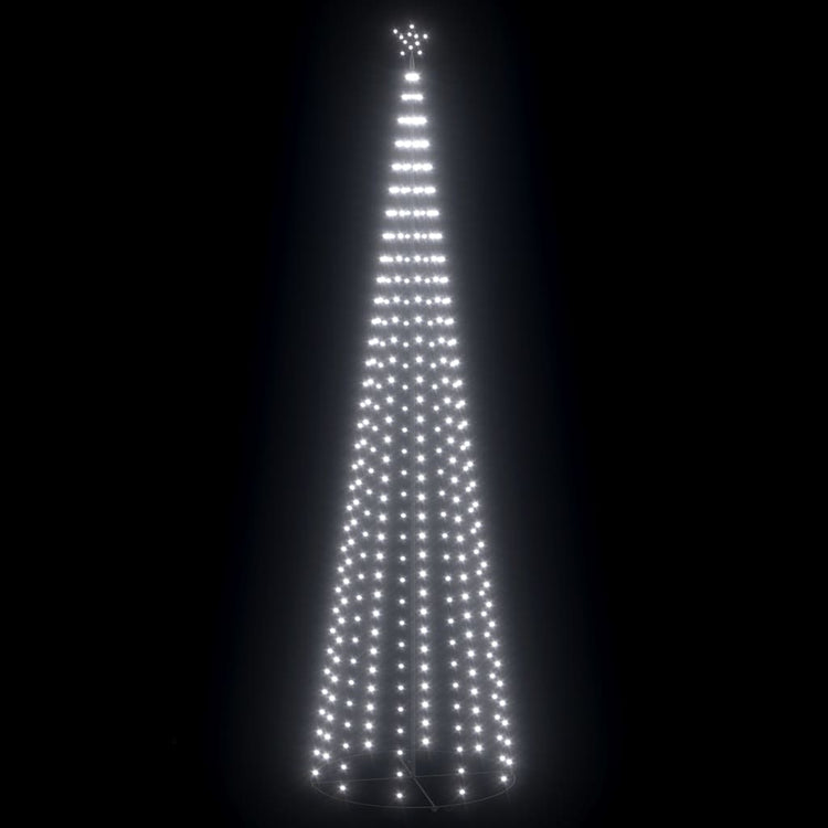 Vidaxl kegelkerstboom 752 Cold-LEDS blanc 160x500 cm
