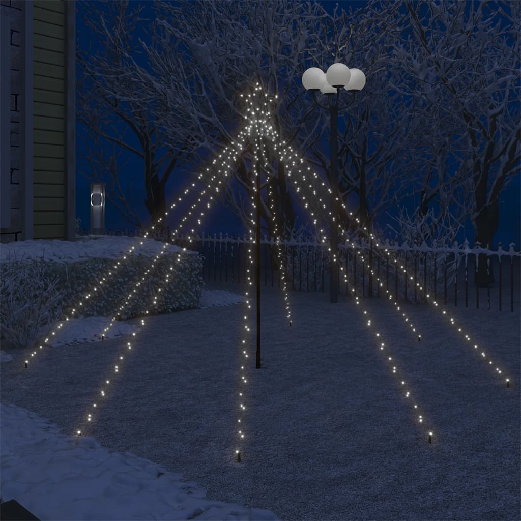 Vidaxl Christmas Tree Lighting Waterfall avec 400 LED à l'intérieur de 2,5 m