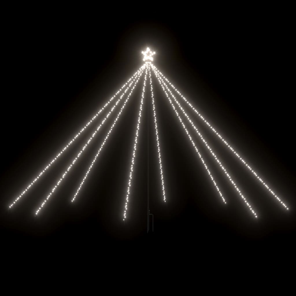 Vidaxl Christmas Tree Lighting 576 LEDS à l'intérieur de 3,6 m de blanc froid