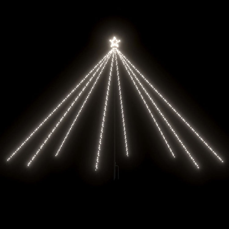 Vidaxl Christmas Tree Lighting 576 LEDS à l'intérieur de 3,6 m de blanc froid