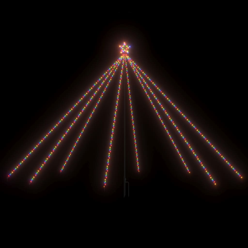 Vidaxl Christmas Tree Lighting 576 LEDS à l'intérieur de 3,6 m multicolores