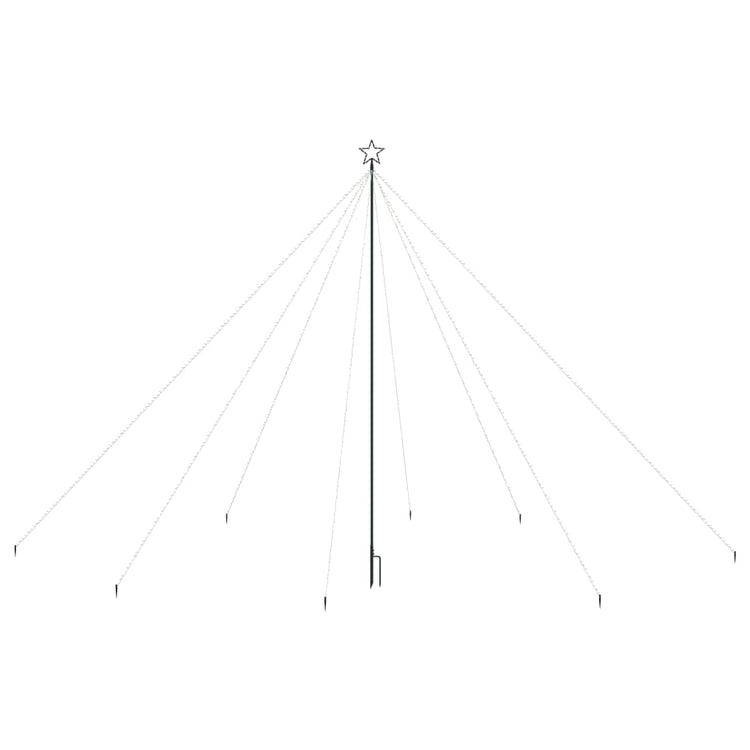 Vidaxl LED Trele de Noël à l'intérieur de 800 LED 5 m bleu