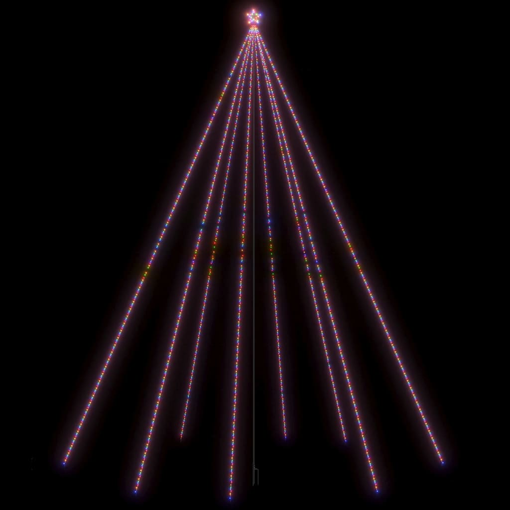 Vidaxl LED Arbre de Noël à l'intérieur de 1300 LED coloré 8 m