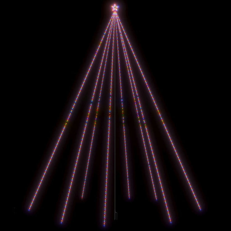 Vidaxl LED Arbre de Noël à l'intérieur de 1300 LED coloré 8 m