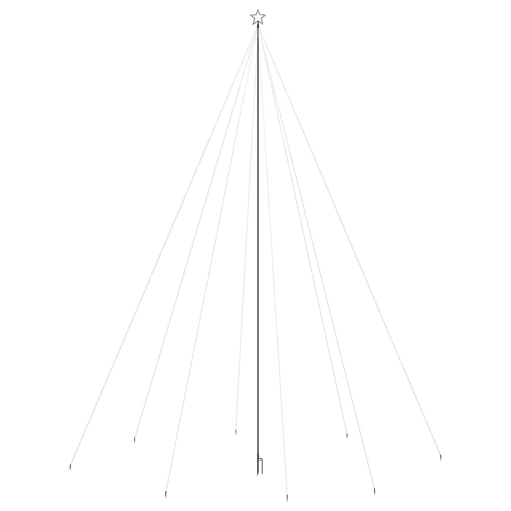 Vidaxl LED Arbre de Noël à l'intérieur de 1300 LED coloré 8 m