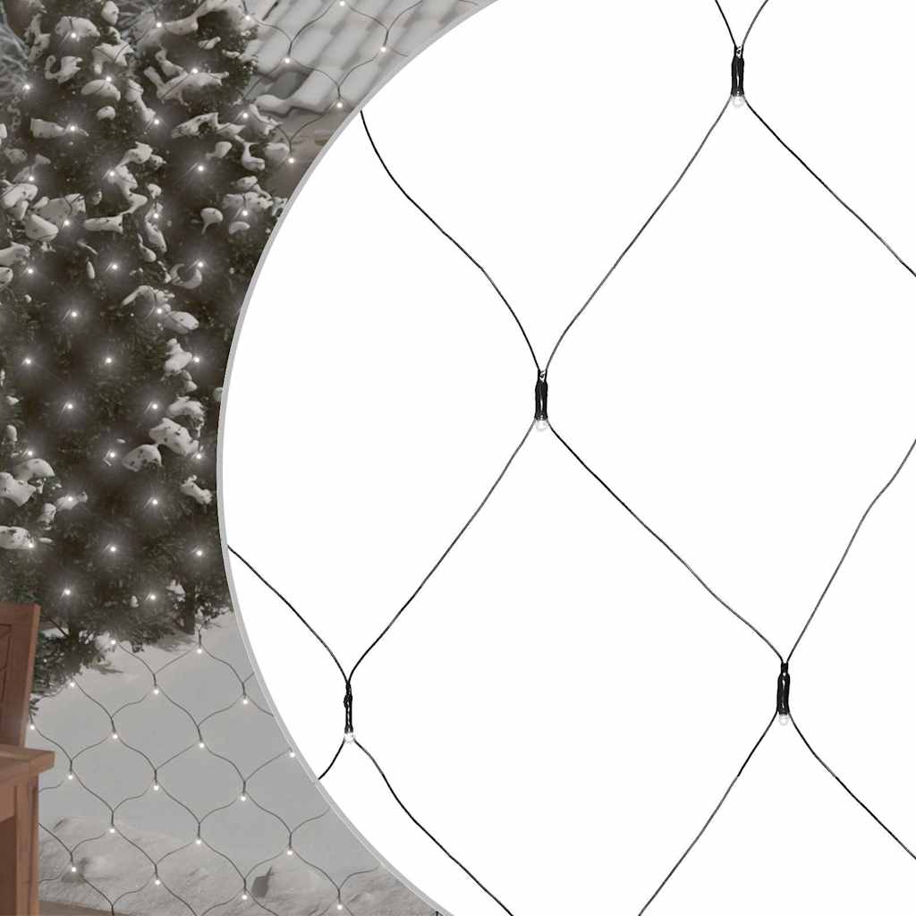 Vidaxl Christmas Network éclairage 204 LED à l'intérieur et à l'extérieur 3x2 m blanc froid blanc