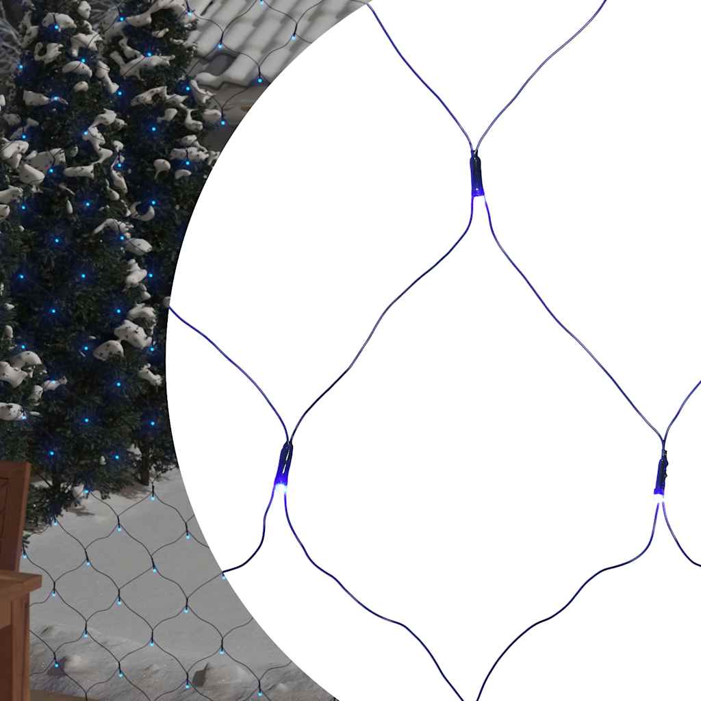 Vidaxl Christmas Network Lighting 204 LED à l'intérieur et à l'extérieur 3x2 m bleu