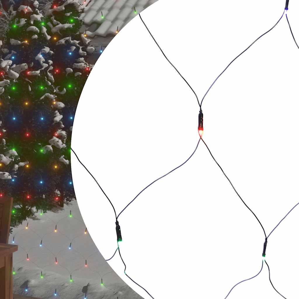 Vidaxl Christmas Network éclairage 204 LED à l'intérieur de 3x2 m multicolores