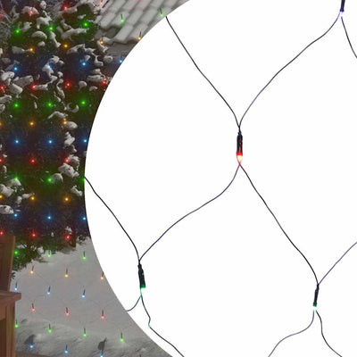 Éclairage du réseau de Noël Vidaxl 306 LED à l'intérieur de 3x3 m multi-colorants