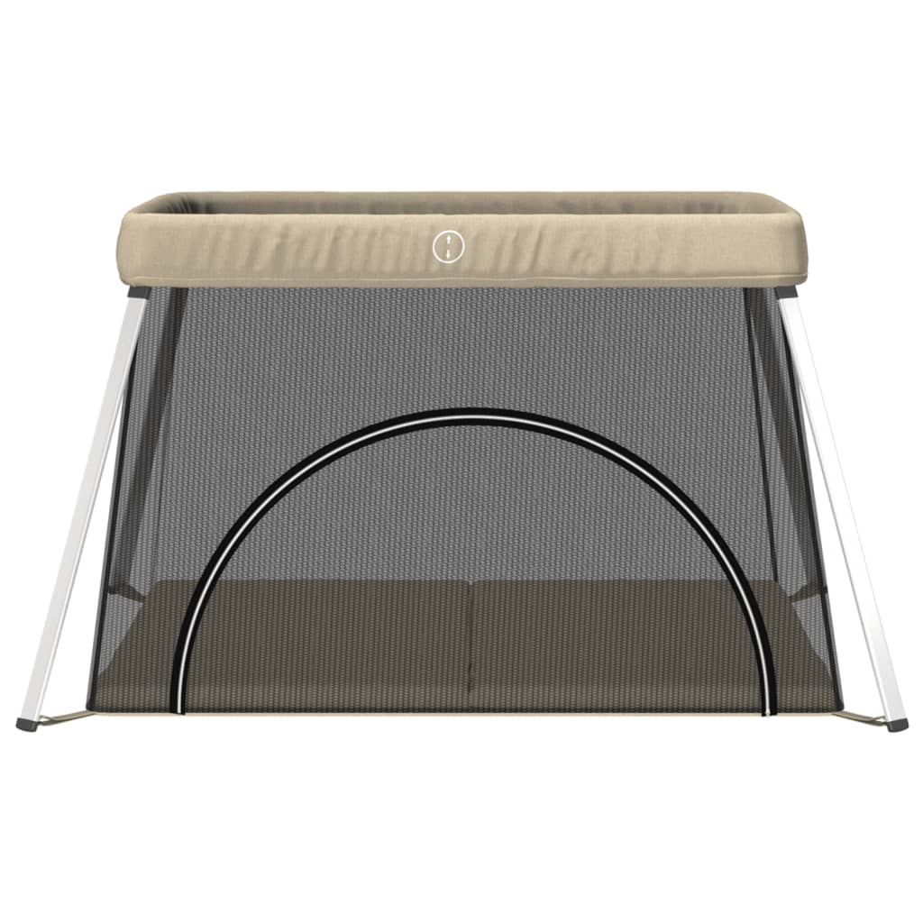 Vidaxl Baby Box avec matelas en lin taupe