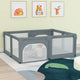 VidaXL Parc pour bébé avec 2 portes Oxford Tissu Gris clair