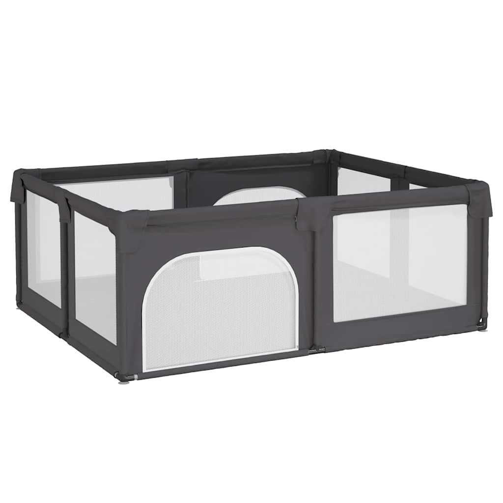 VidaXL Boîte à bébé avec 2 portes en tissu Oxford gris foncé