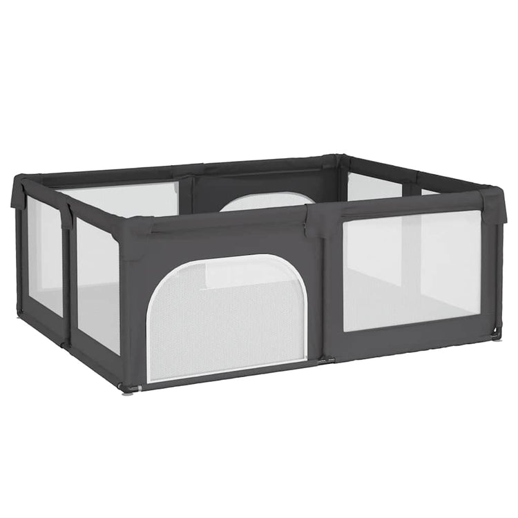 VidaXL Boîte à bébé avec 2 portes en tissu Oxford gris foncé