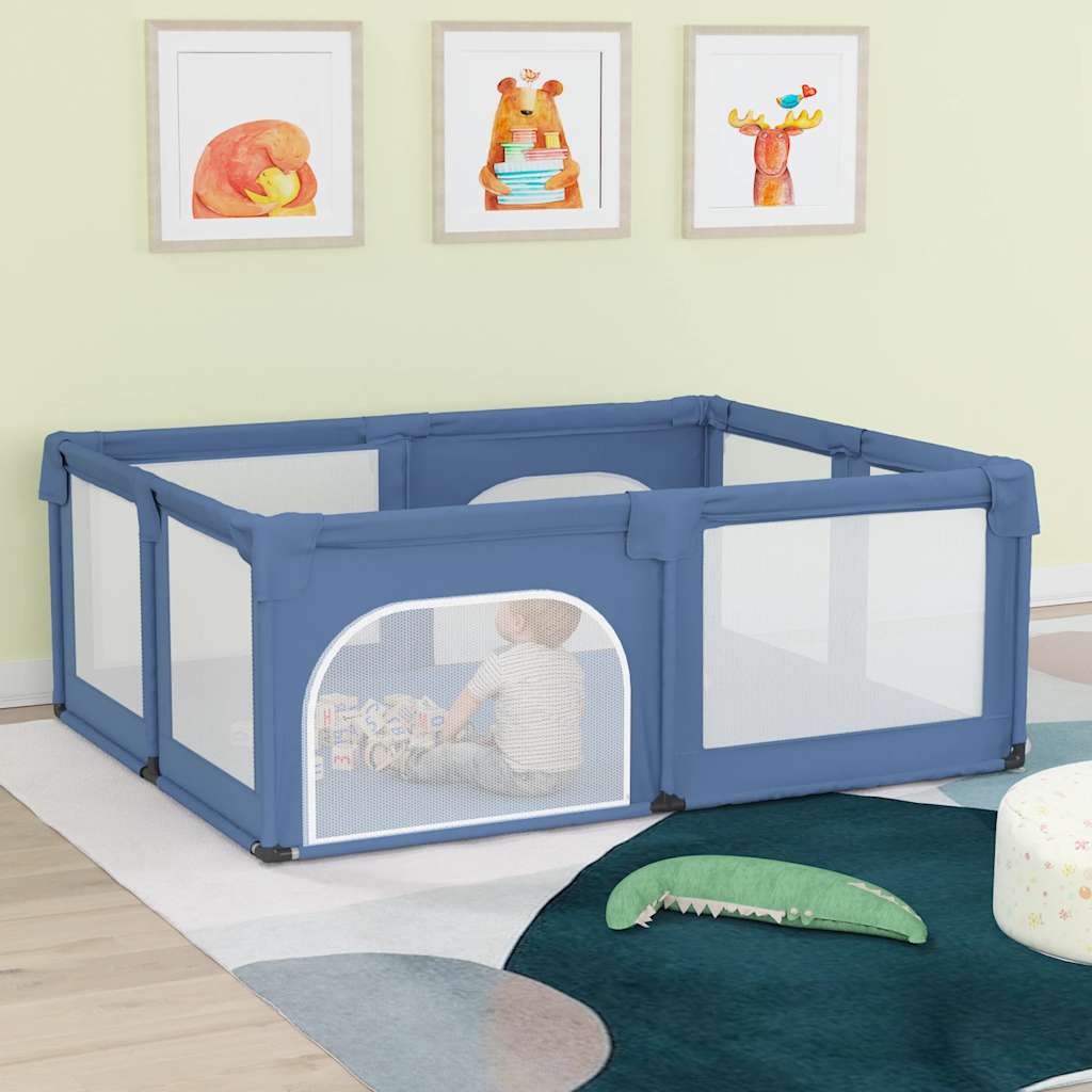 VidaXL Boîte pour bébé avec 2 portes en tissu Oxford bleu clair