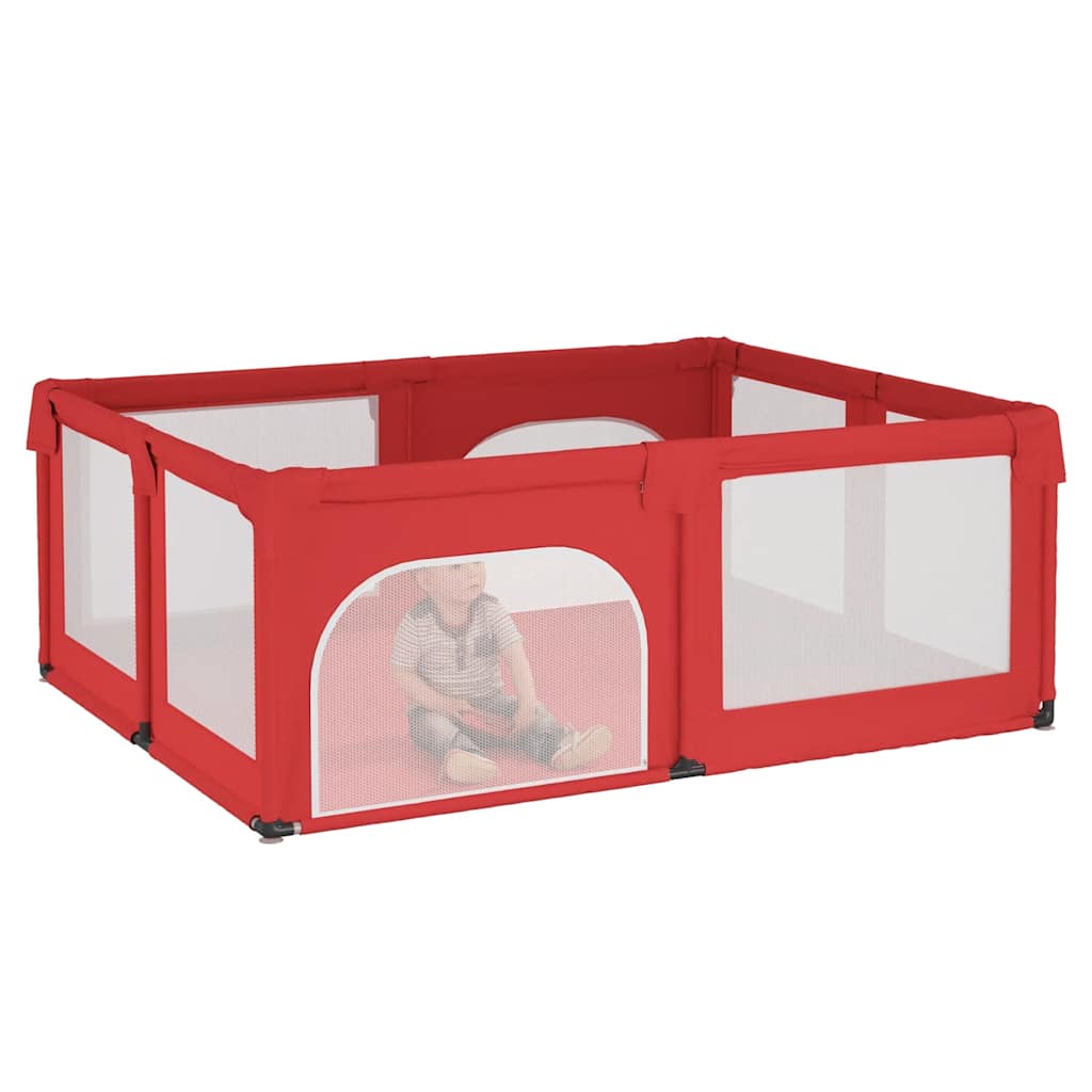Vidaxl babybox avec 2 portes oxford tissu rouge