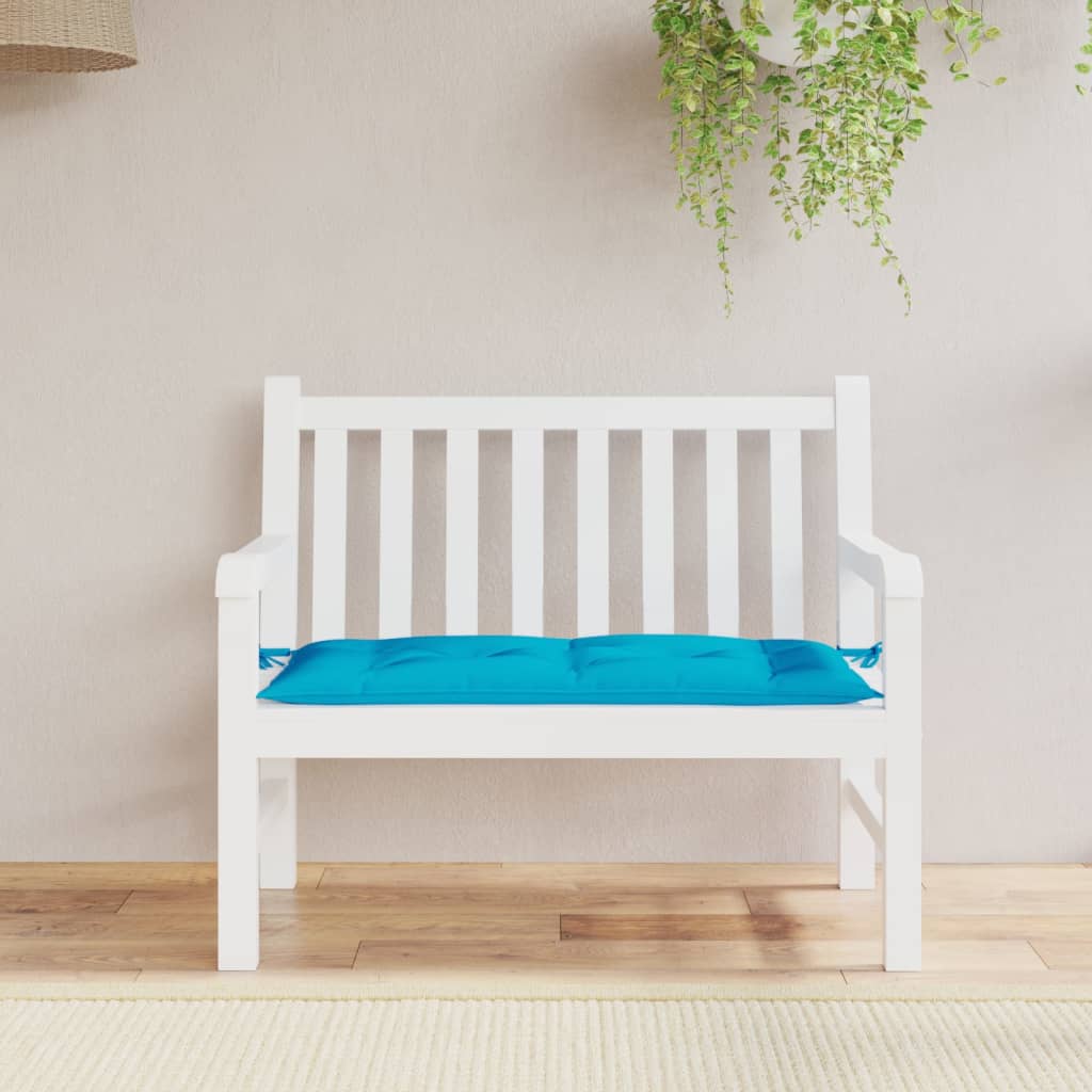 Vidaxl jardin banc coussin 110x50x7 cm tissu oxford bleu clair