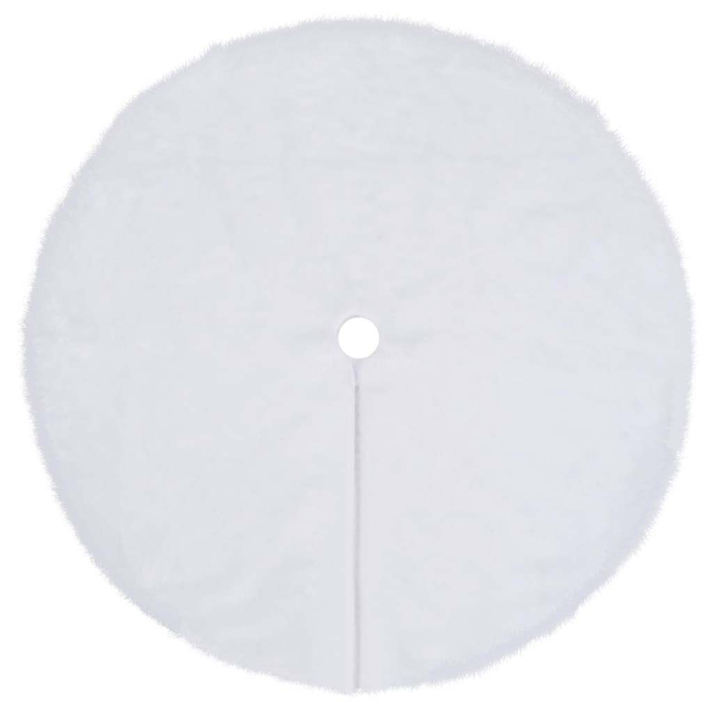 Vidaxl Jupe d'arbre de Noël 90 cm kunstvacht blanc