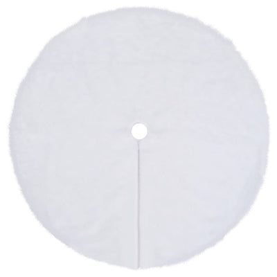 Vidaxl Jupe d'arbre de Noël 122 cm kunstvacht blanc