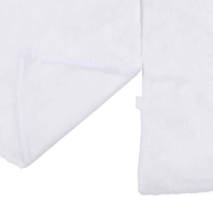 Vidaxl Jupe d'arbre de Noël 122 cm kunstvacht blanc