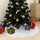 Vidaxl Jupe d'arbre de Noël 122 cm kunstvacht blanc