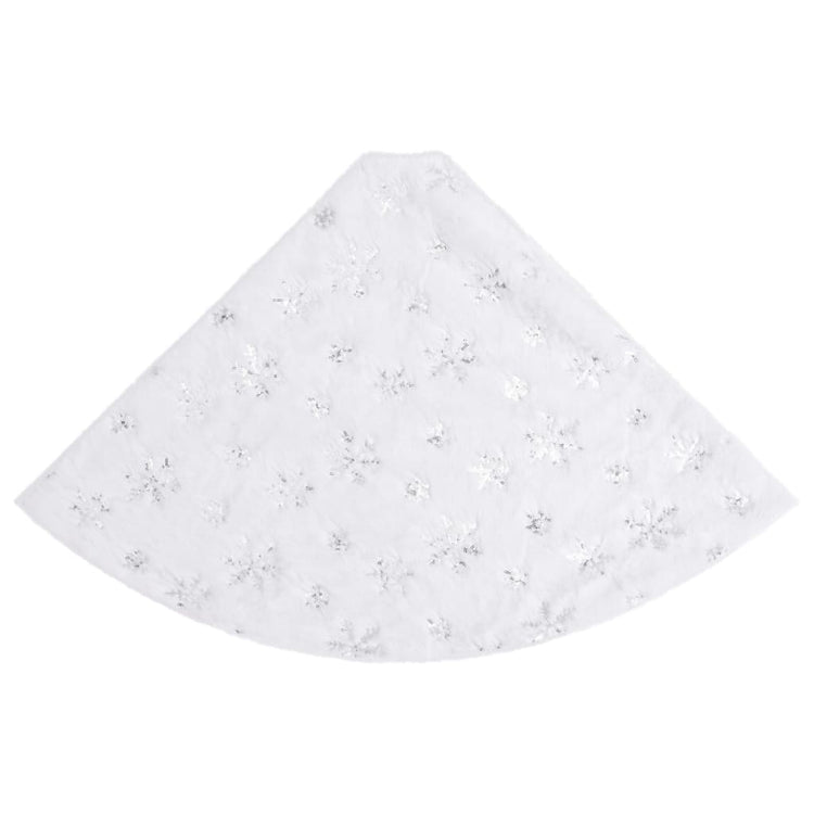 Vidaxl Jupe d'arbre de Noël luxe 90 cm véhicule artificiel blanc