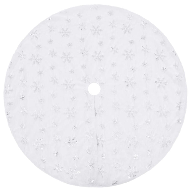 Vidaxl Jupe d'arbre de Noël luxe 122 cm véhicule artificiel blanc