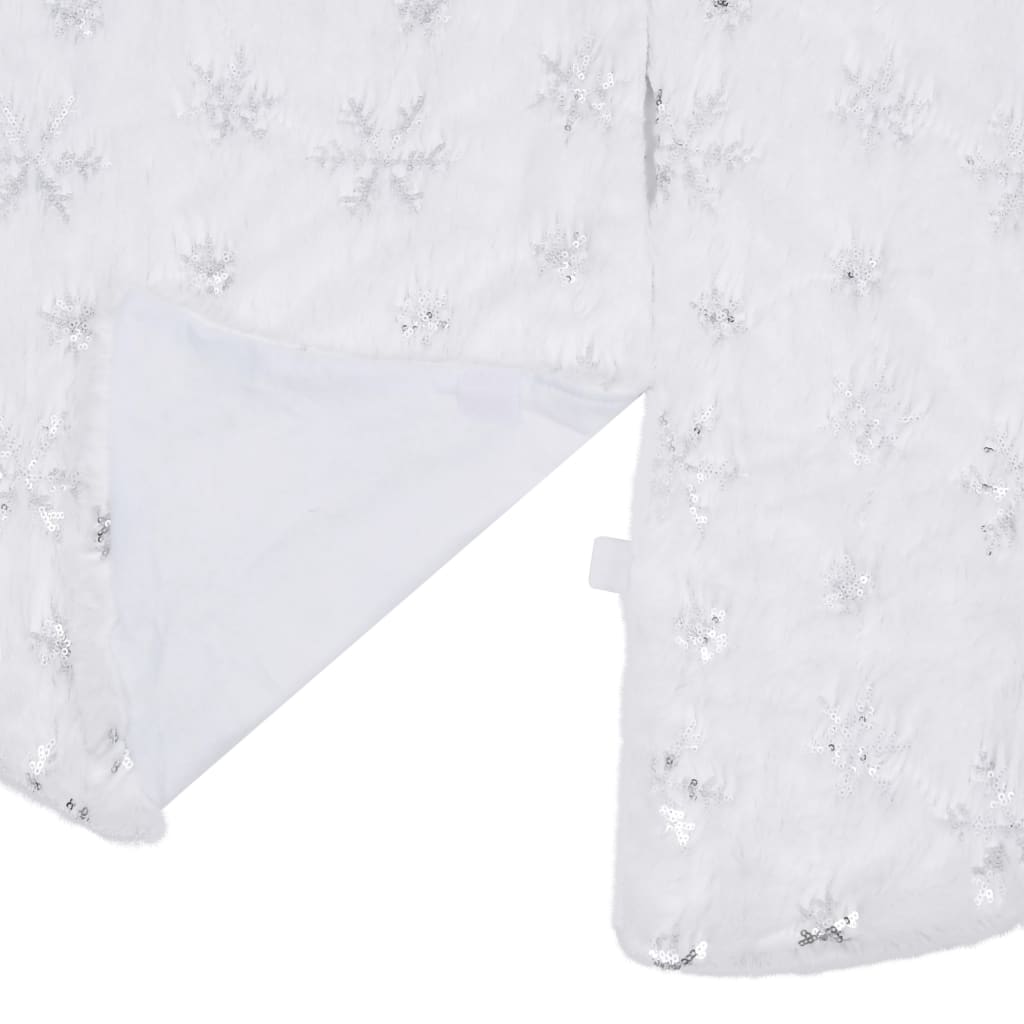 Vidaxl Jupe d'arbre de Noël luxe 150 cm veste artificielle blanche