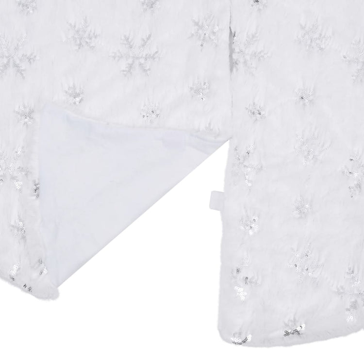 Vidaxl Jupe d'arbre de Noël luxe 150 cm veste artificielle blanche
