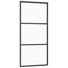 Vidaxx porte coulissante 90x205 cm verre ESG et aluminium noir
